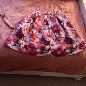 Charlotte Russe Pink Floral Full Circle Dress